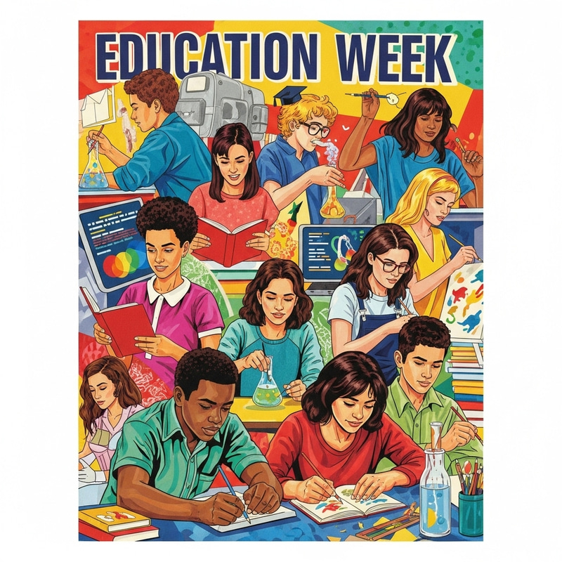 Dynamic Education Week Poster: Diverse Students in Action Dynamic Education Week Poster: Diverse Students in Action