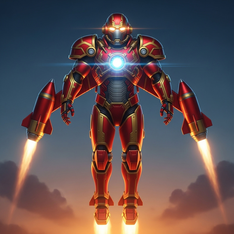 Iron Man - Red and Gold Armored Robot Character Iron Man - Red and Gold Armored Robot Character