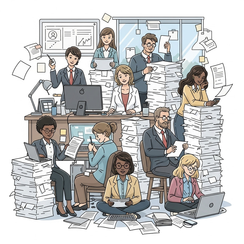 Highly Motivated Human Resources Team Striving for Success