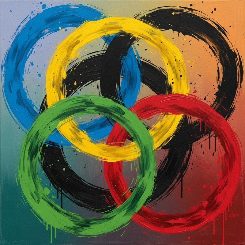 Spirit of Unity & Athleticism | Vibrant Rings Artwork Spirit of Unity & Athleticism | Vibrant Rings Artwork