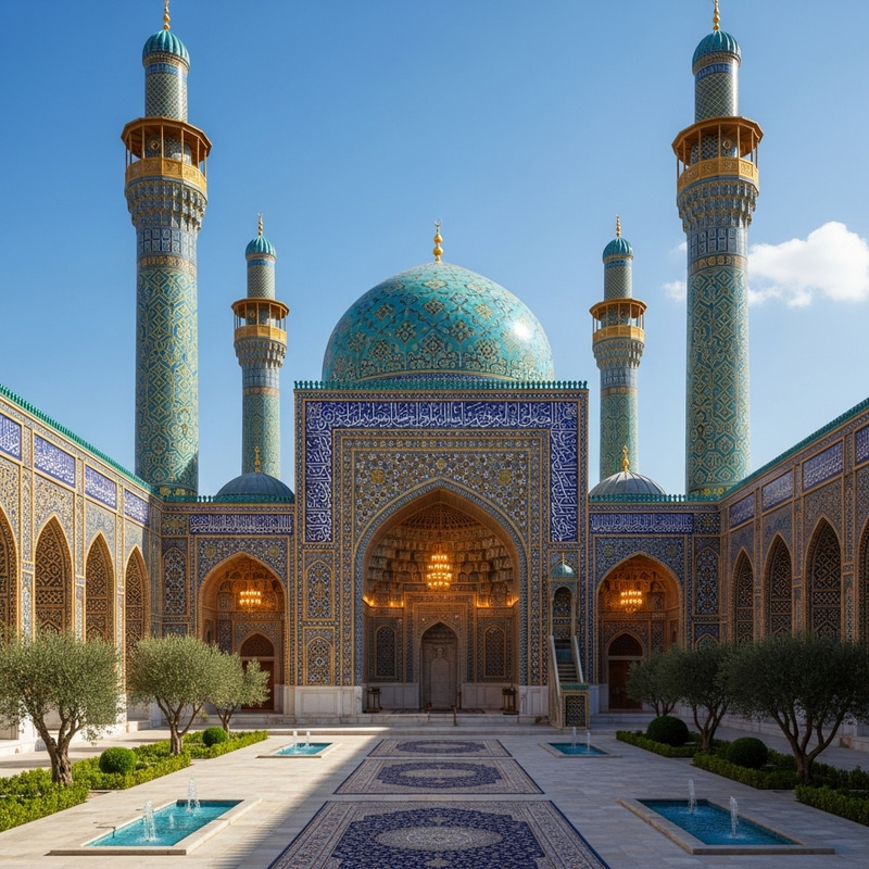 Beautiful Mosque Architecture | Iconic Structure Amidst Serene Sky
