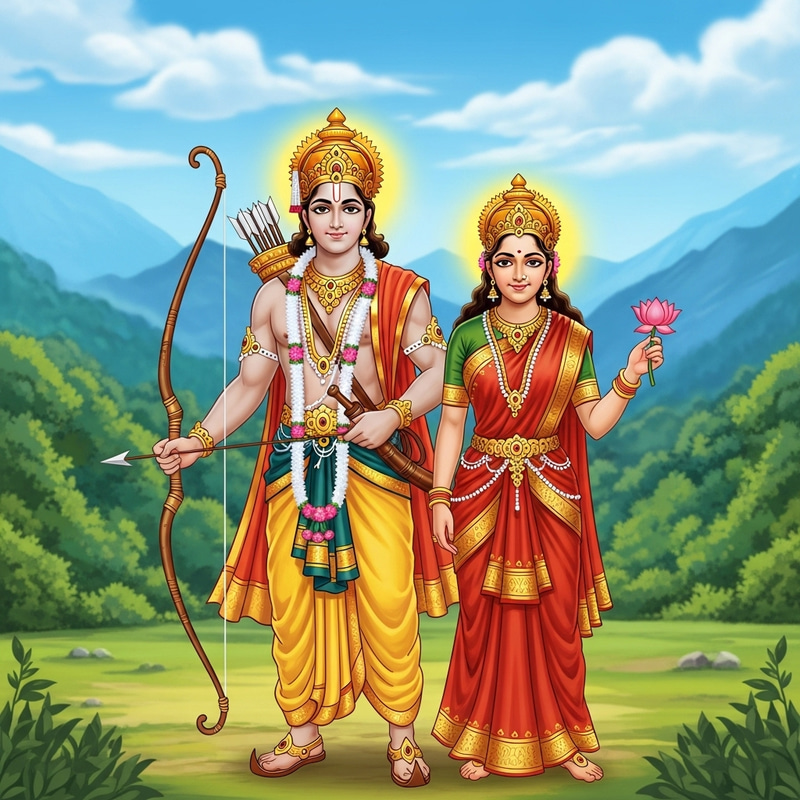 Ram and Sita - Ideal Mythological Duo | Mythical South Asian History Ram and Sita - Ideal Mythological Duo | Mythical South Asian History