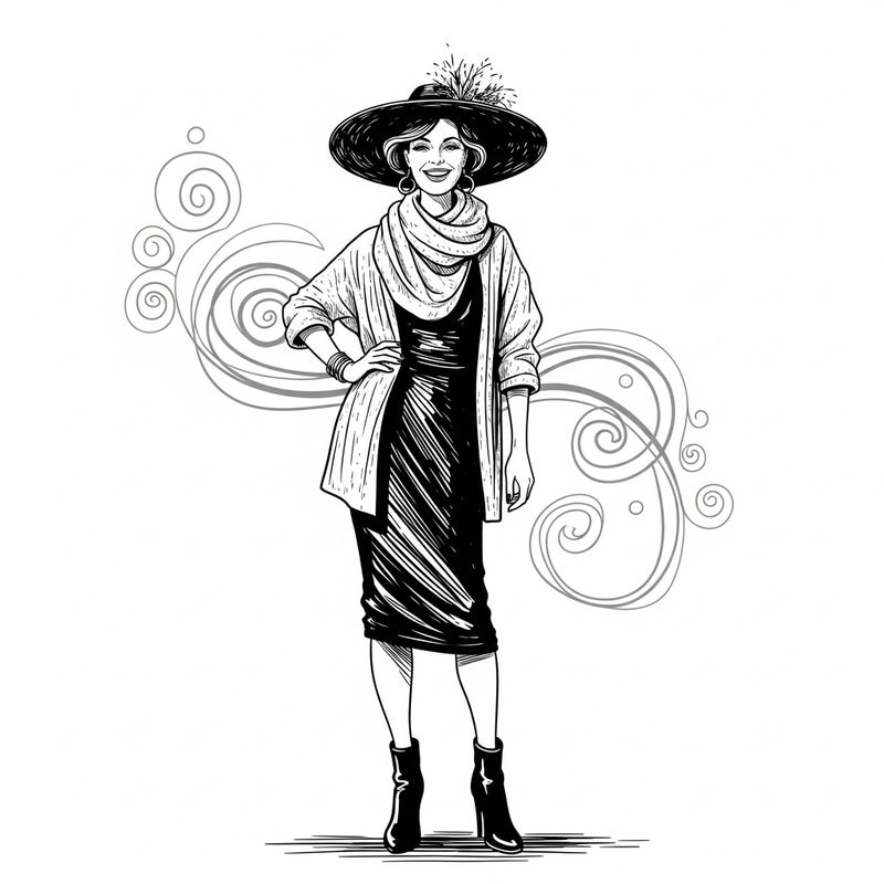 Chic Free Spirit Woman: Confidence, Creativity, Humor