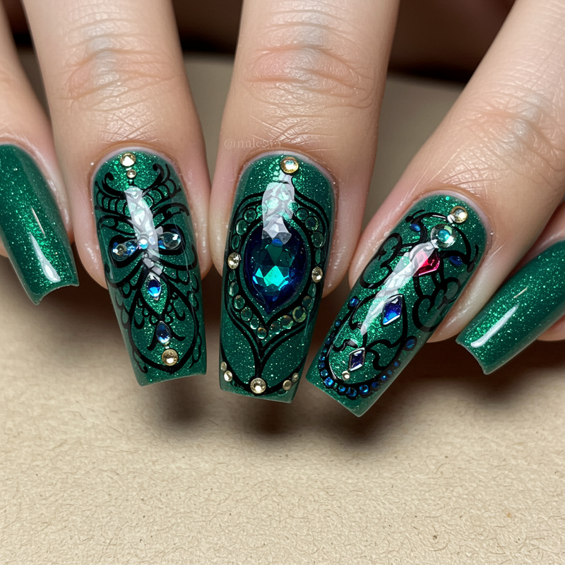 Vibrant Nail Art Designs with Intricate Patterns Vibrant Nail Art Designs with Intricate Patterns