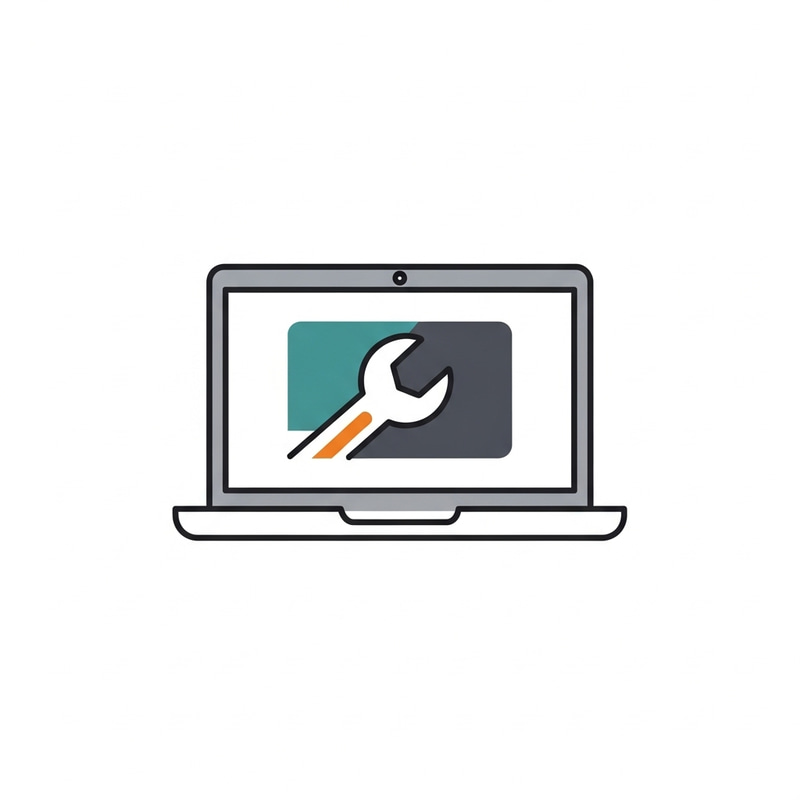 Minimalist Computer Repair Icon Design Minimalist Computer Repair Icon Design