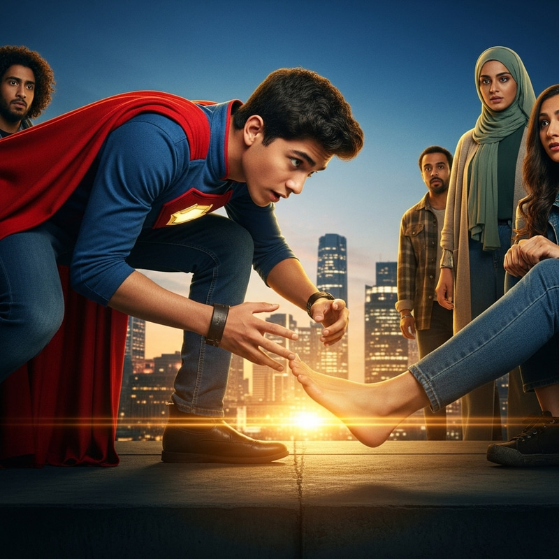 Tom Holland Saving the World with a Superheroic Foot Interaction Tom Holland Saving the World with a Superheroic Foot Interaction