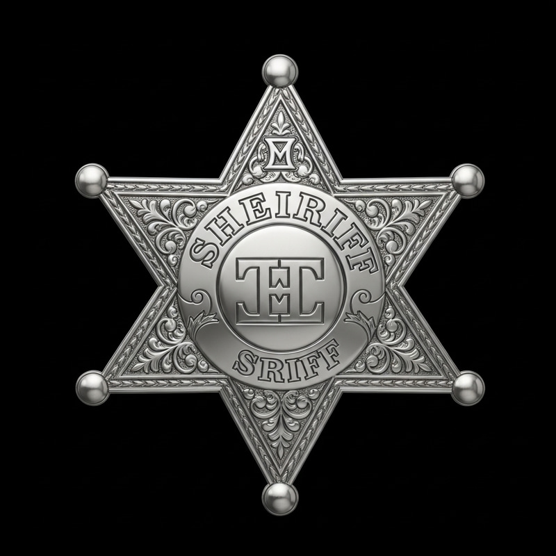 Detailed Sheriff's Star Badge Illustration