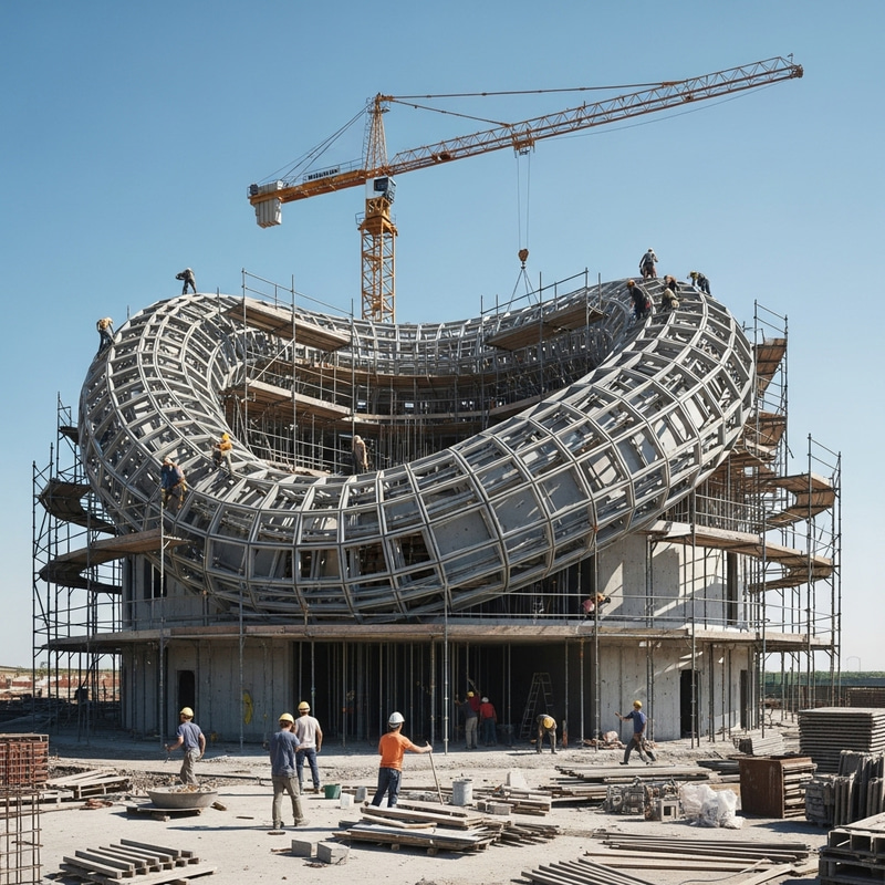 Figure Eight House Construction in Progress | Unique Design Figure Eight House Construction in Progress | Unique Design