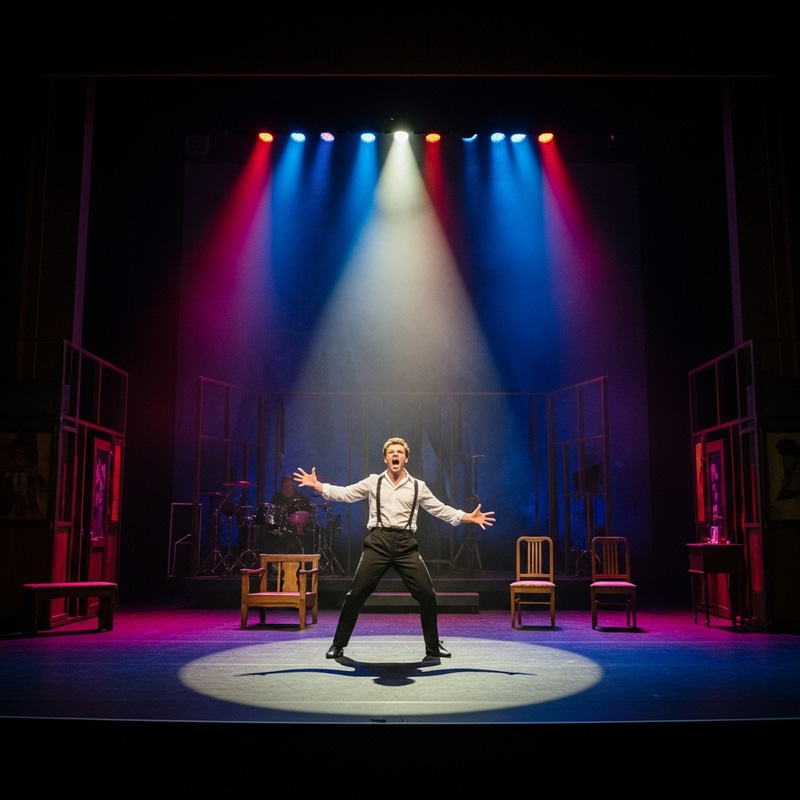 Passionate Actor in Epic Theatrical Performance Passionate Actor in Epic Theatrical Performance