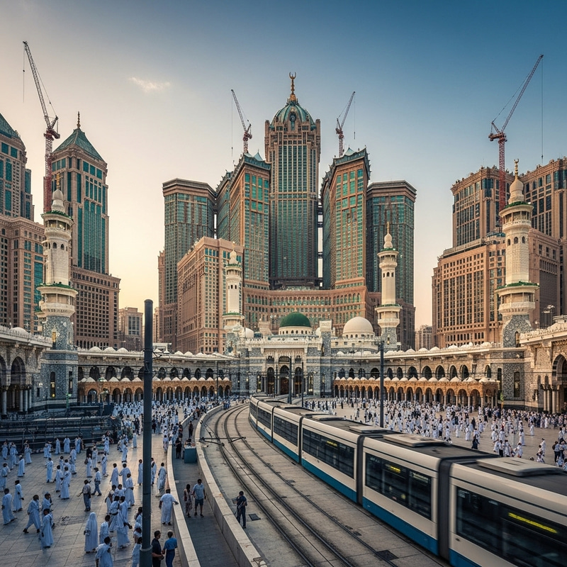 Majestic Fusion: Makkah Al-Mukarramah & NYC Architecture