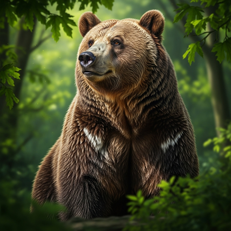 Majestic Bear in Lush Forest | Wildlife Photography Majestic Bear in Lush Forest | Wildlife Photography