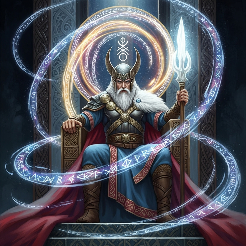 Odin, Mystical God of Norse Mythology | Cosmic Throne Digital Art Odin, Mystical God of Norse Mythology | Cosmic Throne Digital Art