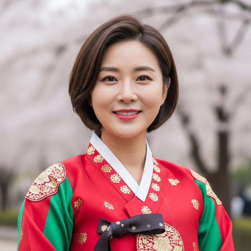 Exquisite South Korean Woman in Traditional Attire Exquisite South Korean Woman in Traditional Attire