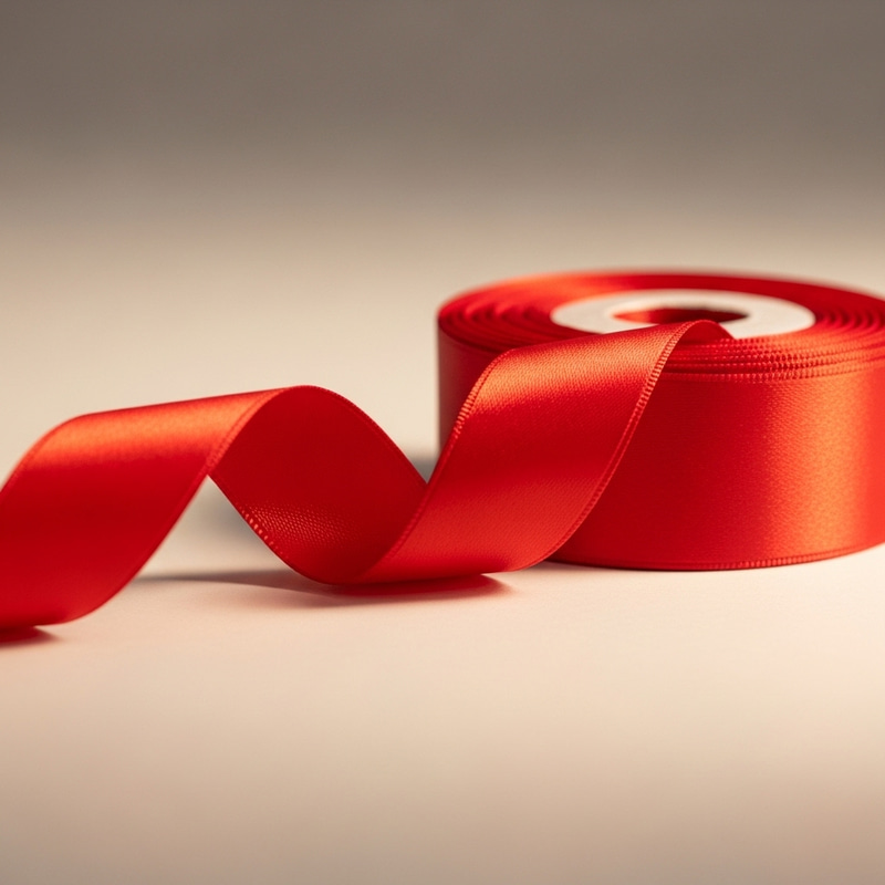 Elegant Red Ribbon | Premium Quality & Perfect Edges Elegant Red Ribbon | Premium Quality & Perfect Edges