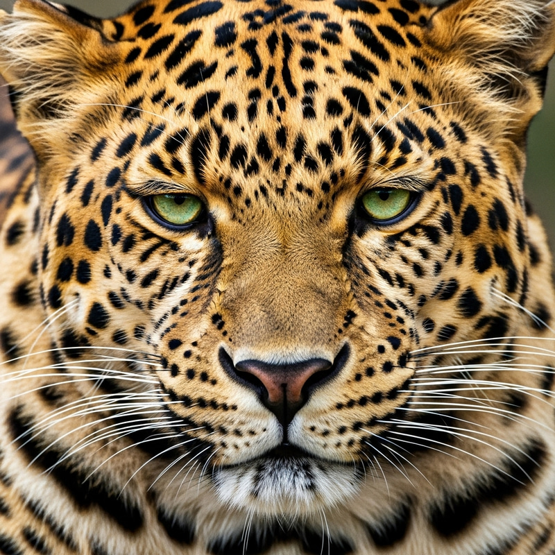 Close-Up of a Leopard's Majestic Head