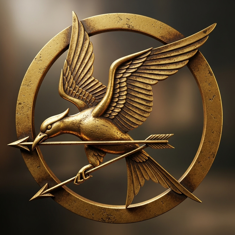 Magnified Mockingjay Symbol - Greater Emphasis Magnified Mockingjay Symbol - Greater Emphasis