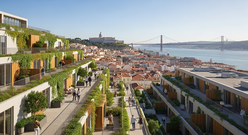 Elevated Urban Harmony: Rooftop Oasis Overlooking Tagus River Elevated Urban Harmony: Rooftop Oasis Overlooking Tagus River