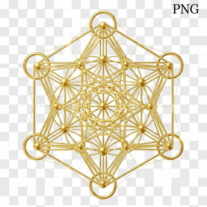 Gold Metatron's Cube PNG Gold Metatron's Cube PNG