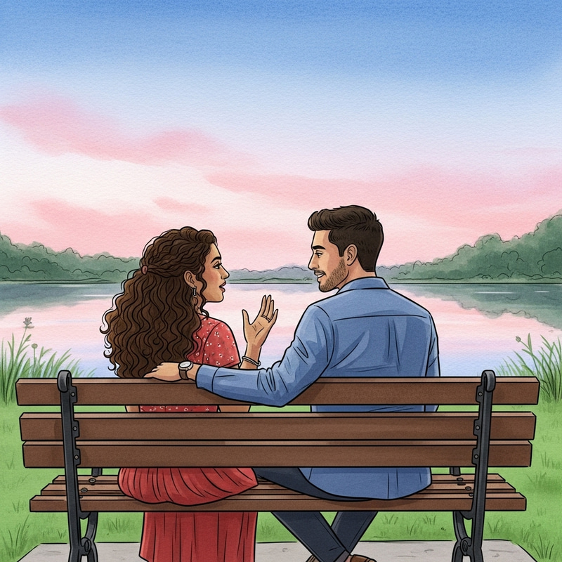 A Captivating Watercolor Love Story in the Park A Captivating Watercolor Love Story in the Park