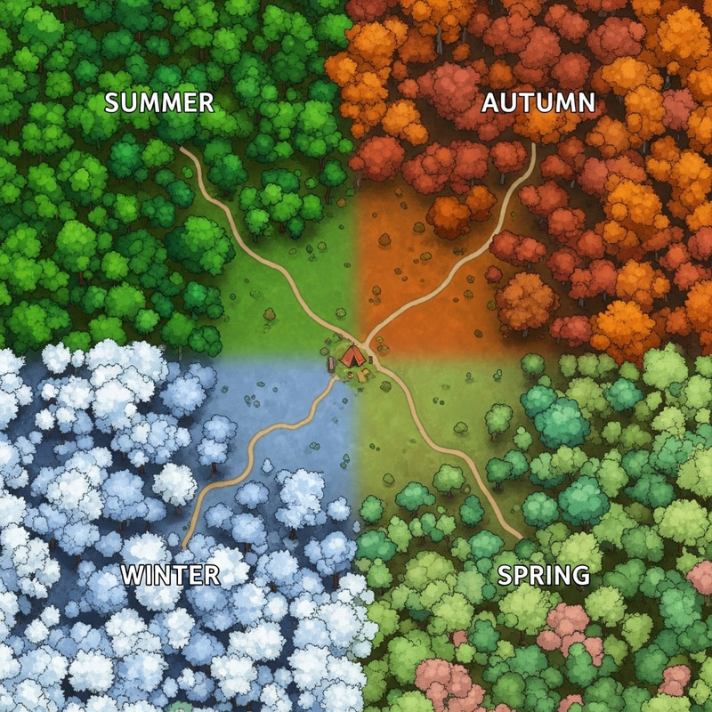 Beautiful Bird's Eye View Forest Map Beautiful Bird's Eye View Forest Map