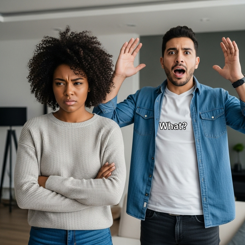 Tense Interaction Between Hispanic Boyfriend and Black Girlfriend Tense Interaction Between Hispanic Boyfriend and Black Girlfriend