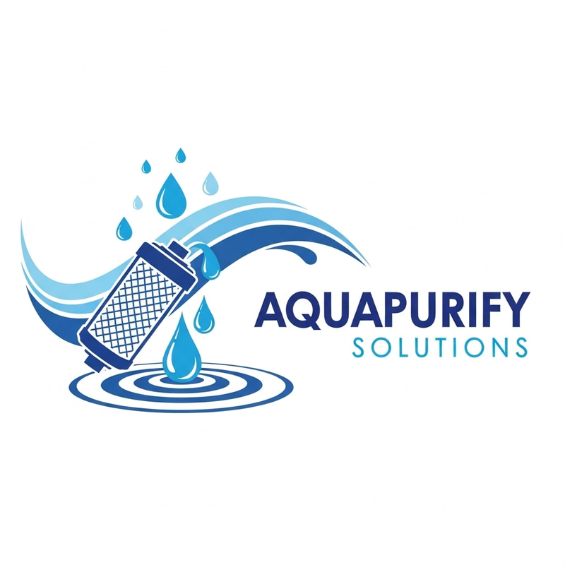 AQUAPURIFY SOLUTIONS Logo Design | Water Purification Elements
