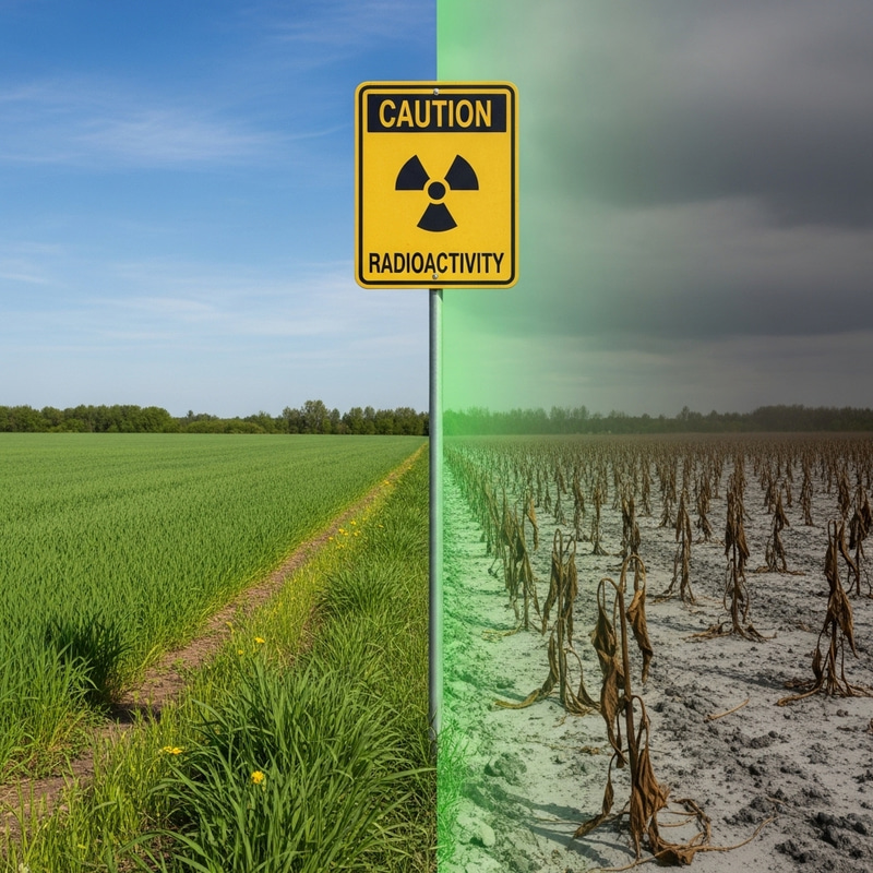 Radioactivity Effects on Land: Visual Contrast Reality Radioactivity Effects on Land: Visual Contrast Reality