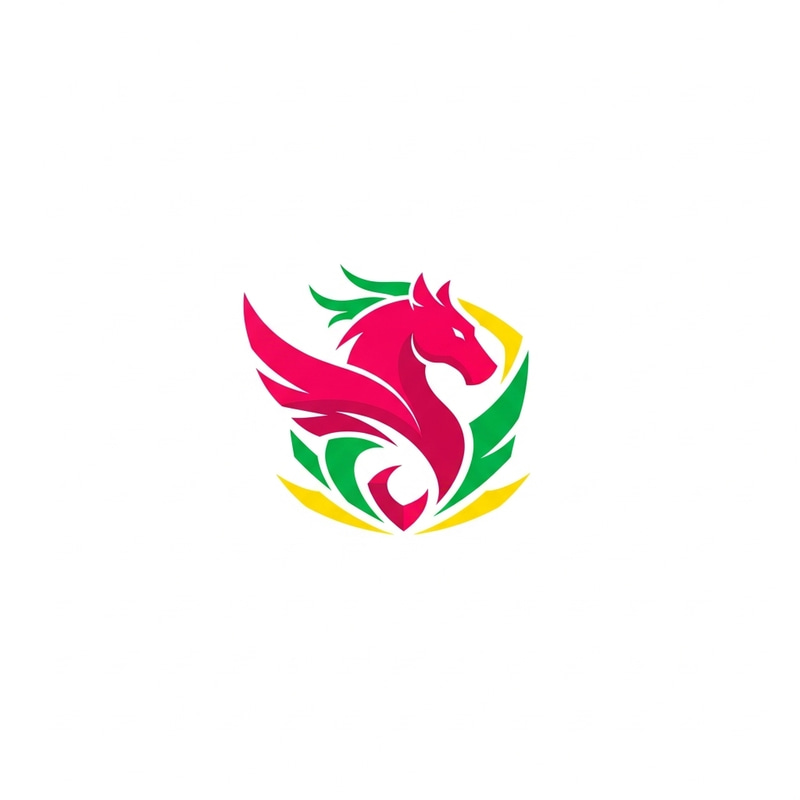 Captivating & Striking Esports Team Logo in Pink, Green & Yellow