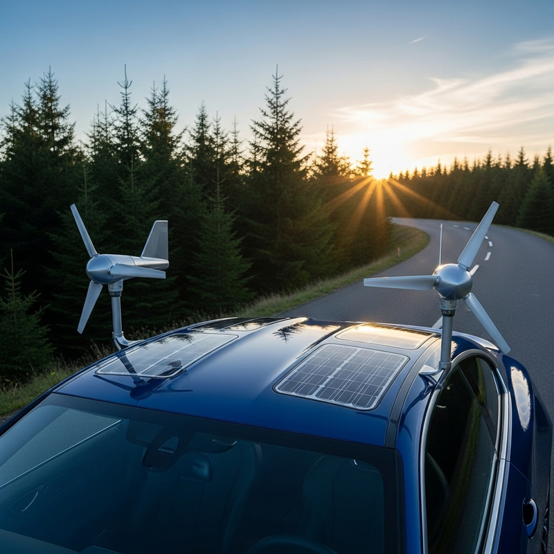 BMW CA with Solar Panels and Wind Turbines