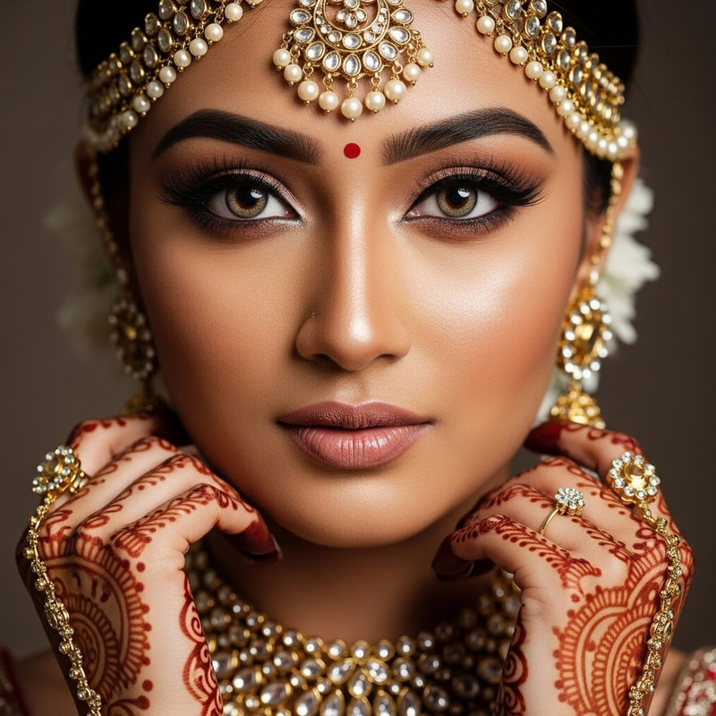 Hyper-Realistic Indian Woman Portrait | Almond Eyes & Caramel Skin Hyper-Realistic Indian Woman Portrait | Almond Eyes & Caramel Skin
