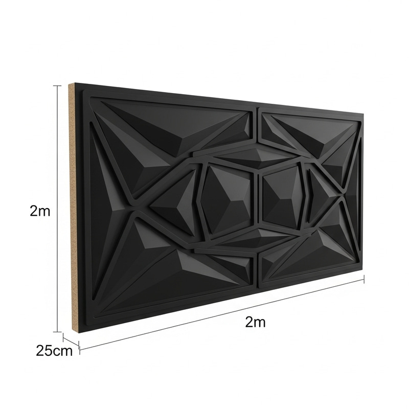 Contemporary 3D Rectangular Panel with Geometric Design Contemporary 3D Rectangular Panel with Geometric Design