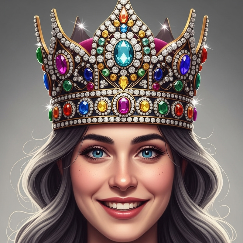 My Pic with Crown: A Cheerful Self-Portrait