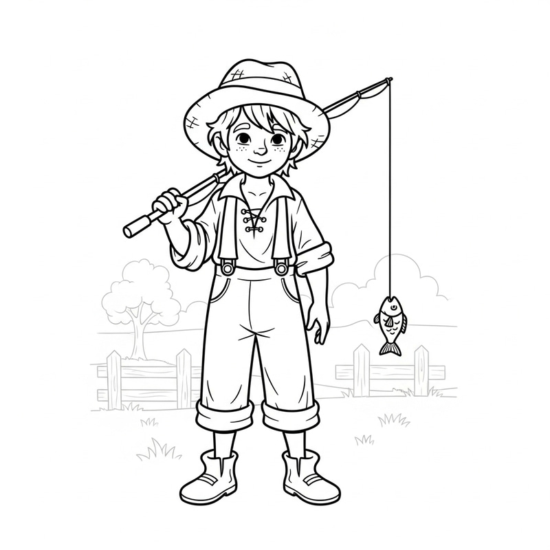 Tom Sawyer Coloring Page | Full Body Printable Tom Sawyer Coloring Page | Full Body Printable