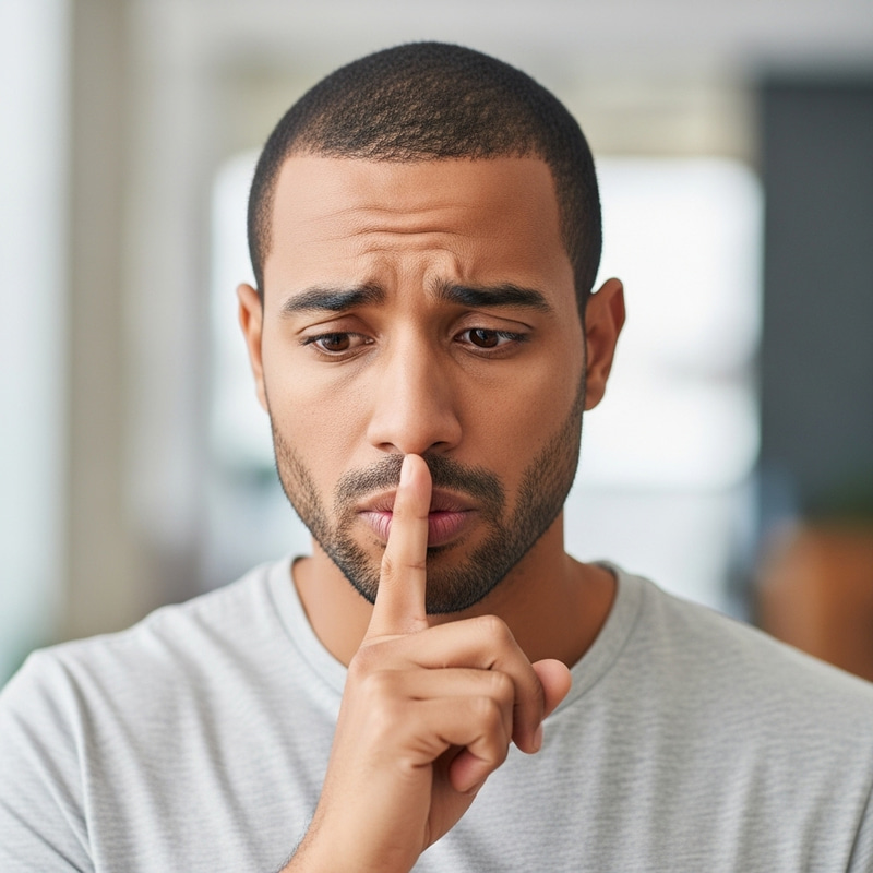 Middle Eastern Man Asking for Silence | Quiet Gesture Middle Eastern Man Asking for Silence | Quiet Gesture
