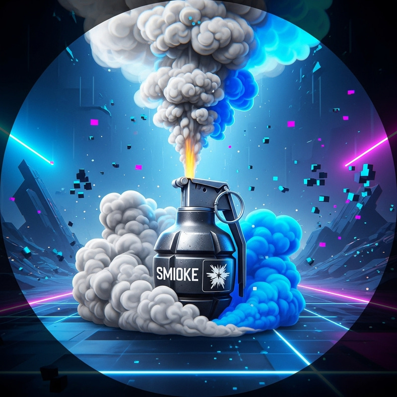 Unique YouTube Avatar with Smoke Grenade Design Unique YouTube Avatar with Smoke Grenade Design
