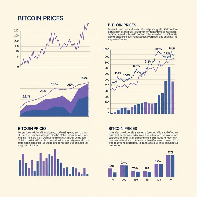 Vintage Bitcoin Price Infographic in Shades of Purple and Blue Vintage Bitcoin Price Infographic in Shades of Purple and Blue
