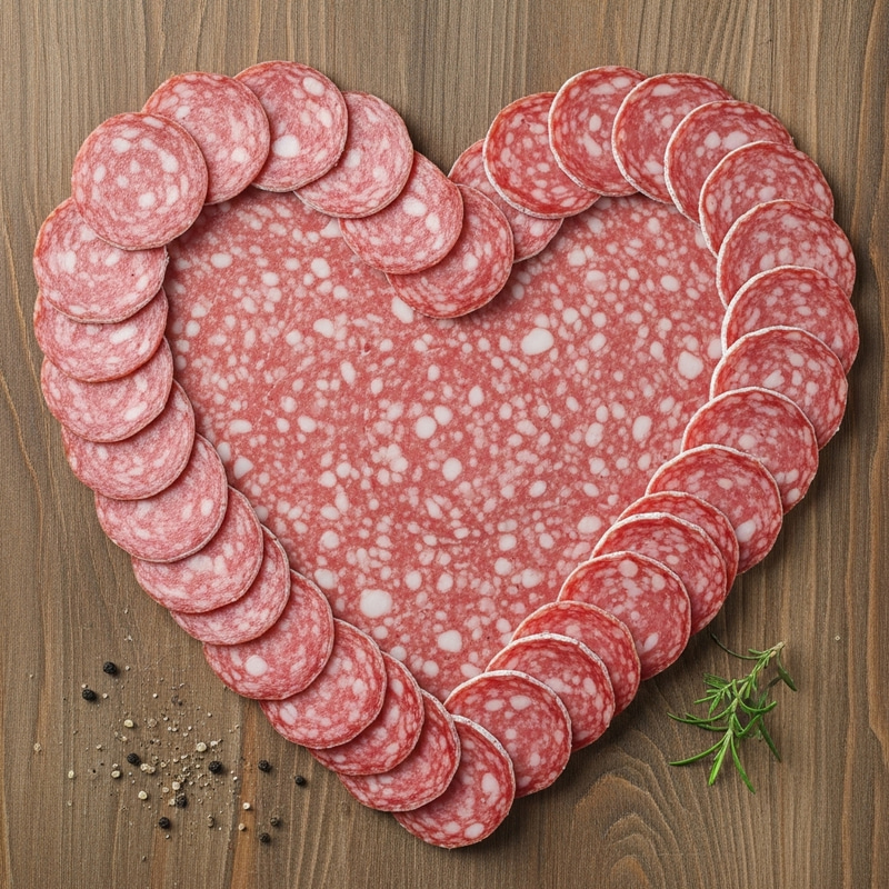 Heart-Shaped Salami Slices for Any Occasion