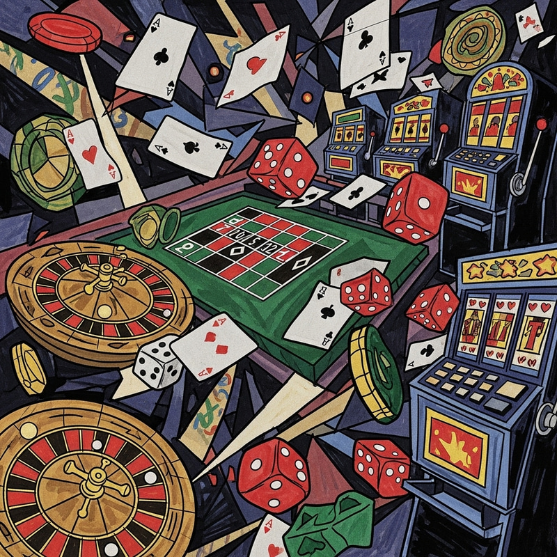 Abstract Art - Casino Chaos & Thrill