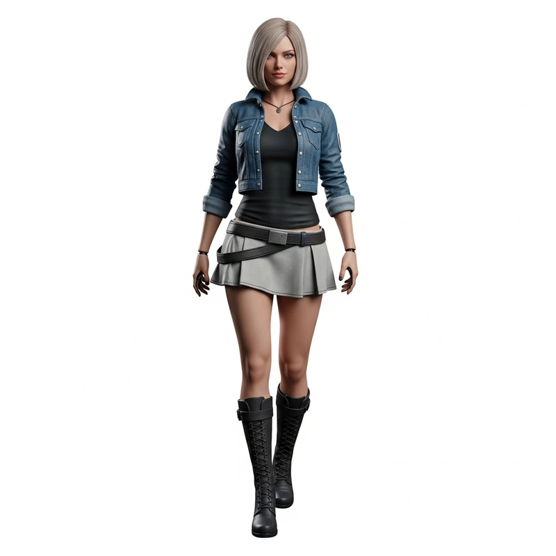 Futuristic Android 18 in Stylish Outfit