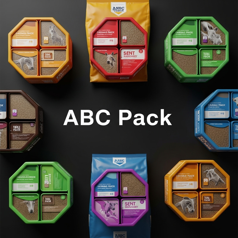 ABC Pack: Diverse Animal Feeds in Distinct Quad Packs ABC Pack: Diverse Animal Feeds in Distinct Quad Packs