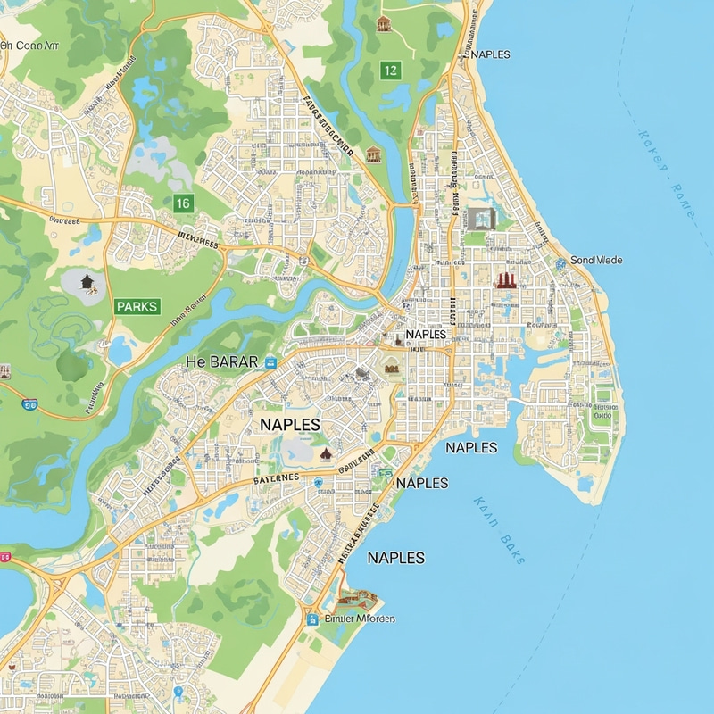 Detailed Naples Florida Map - Landmarks & City Layout Detailed Naples Florida Map - Landmarks & City Layout
