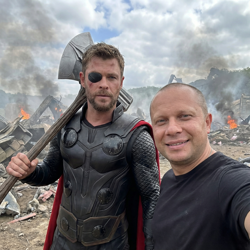 Epic Selfie with Thor: A Godly Encounter