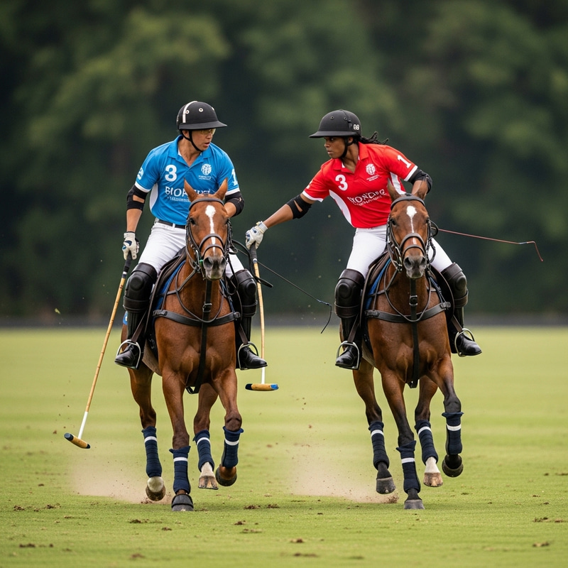 Polo Player Showdown: Intense Match Moment Polo Player Showdown: Intense Match Moment