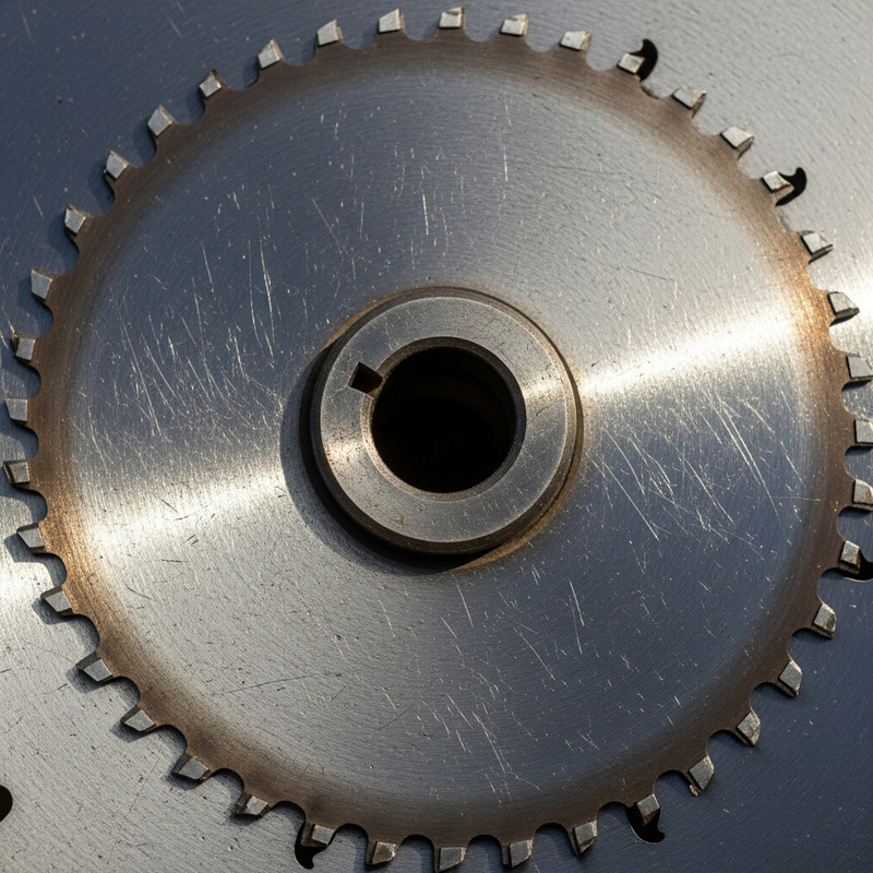 Circular Saw Blade with Gleaming Teeth and Burnished Surface Circular Saw Blade with Gleaming Teeth and Burnished Surface