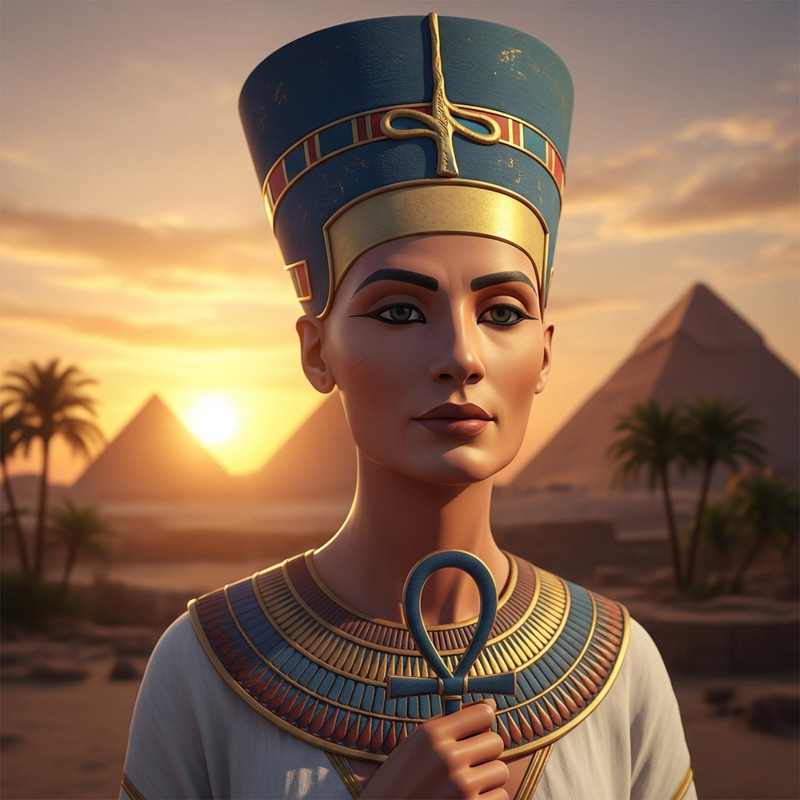 Nefertiti - Detailed Portrait of the Iconic Queen Nefertiti - Detailed Portrait of the Iconic Queen