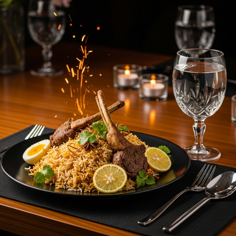 Aromatic Biryani with Lamb Chops & Eggs Aromatic Biryani with Lamb Chops & Eggs