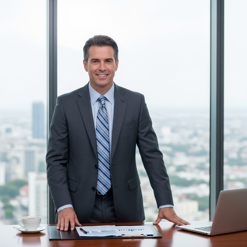 Experienced Banker Alifirenko in Tailored Grey Suit | VTB Experienced Banker Alifirenko in Tailored Grey Suit | VTB