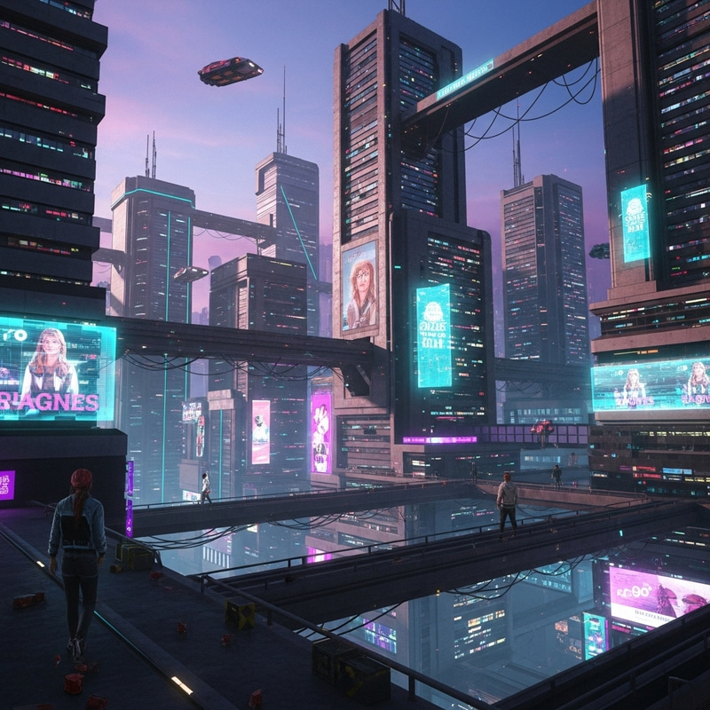Glitchy Cyberpunk Cityscape: Futuristic Design Unleashed Glitchy Cyberpunk Cityscape: Futuristic Design Unleashed