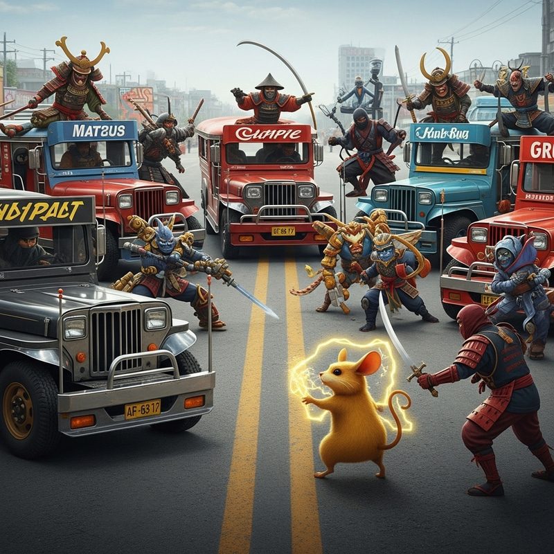 Epic Jeepney Showdown: Samurai, Shogun & Ninjas