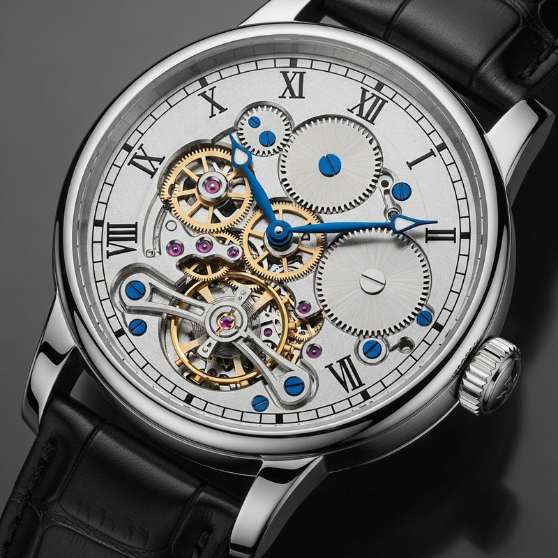 Stunning Technical Wristwatch with Exposed Gears
